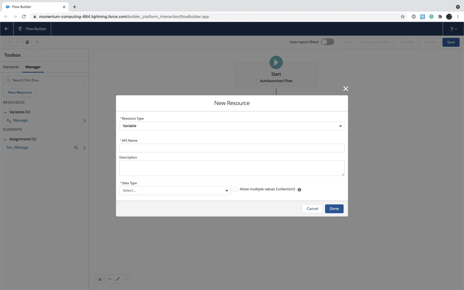 How to use variables in Salesforce Flow