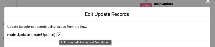 edit update record flow
